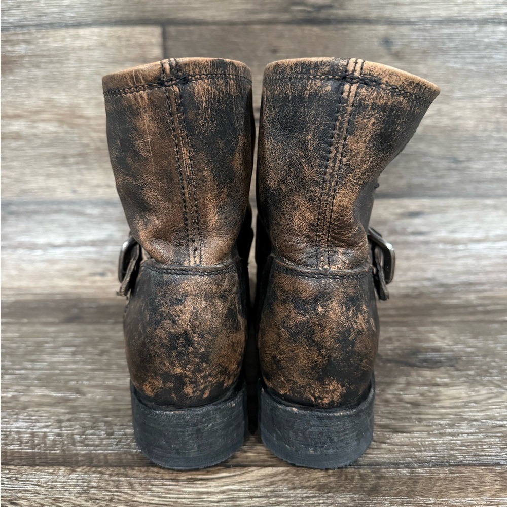 NEW w/o Box FRYE VERONICA FLEX BOOTIE IN DISTRESSED ANTIQUE BLACK SIZE 6.5 - Picture 4 of 11